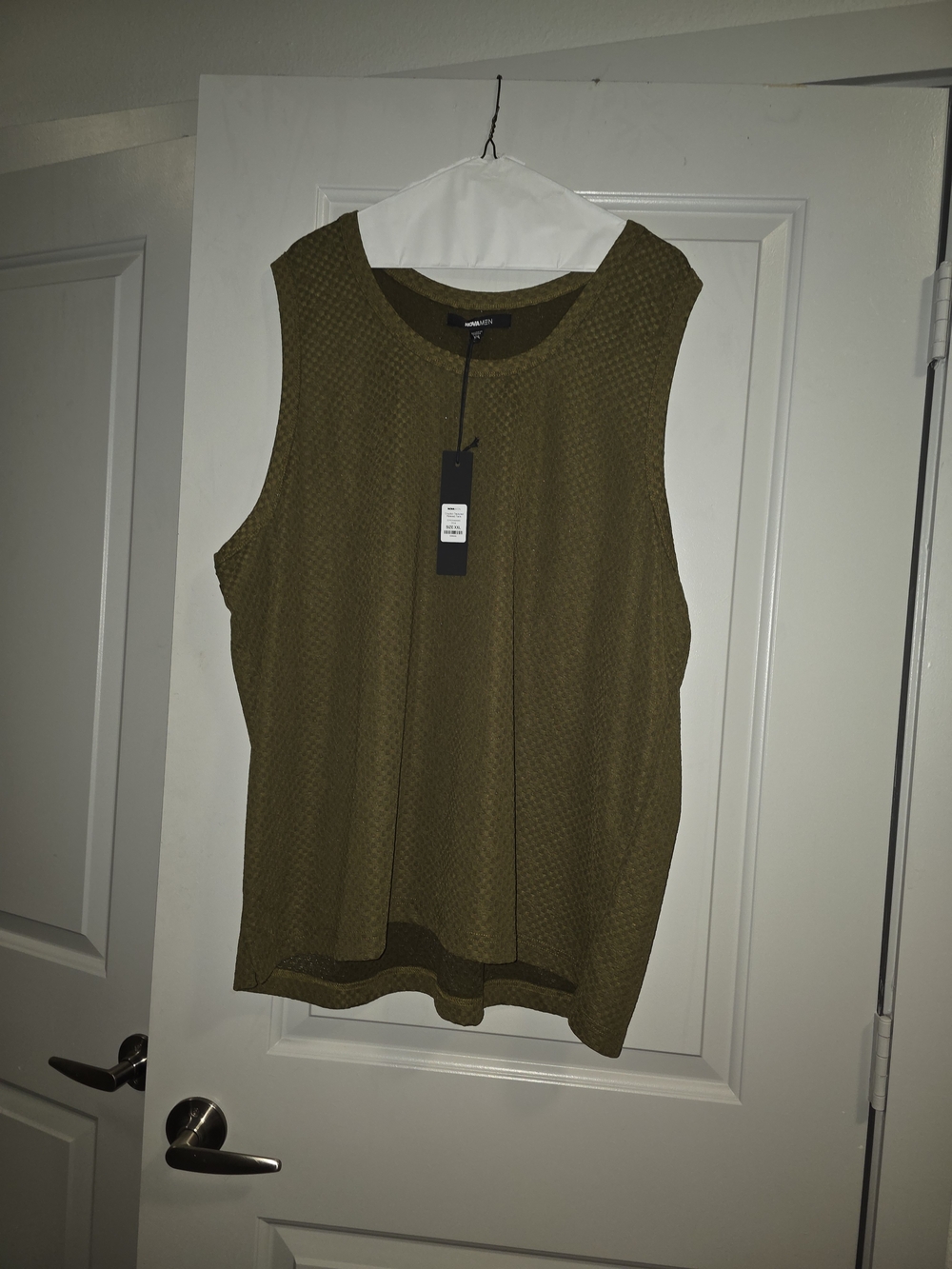 Fashion Nova Olive Textured Sleeveless Tank Top